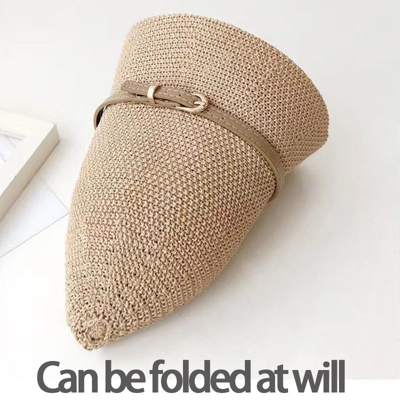 Ženski ljetni slamnati šešir, sklopivi šešir od prirodne Paname, mekog oblika, šešir za sunčanje, UV zaštita, šeširi za plažu za putovanja