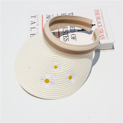 pălării de vară pălării de paie coadă de cal în aer liber de protecție împotriva soarelui șapcă transparentă pentru față, făcută manual, pălărie de femeie din rafie naturală de primăvară vară