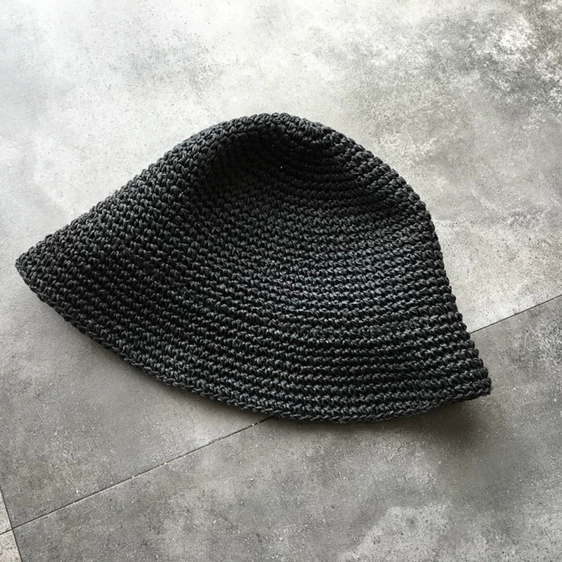 Pălărie de soare pentru femei de vară 2019 Șapcă găleată Pălărie de paie respirabilă Dom pliabil Pălărie de plajă la modă elegantă Șapci de protecție solară pentru femei