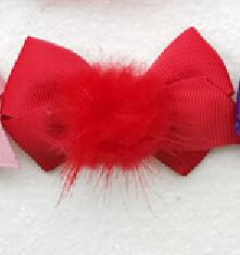 Djevojka 2,5 inčni krzneni pompon Mašnice za kosu Koješke Pom pom pokrivala za glavu slatki pomponi Ukosnice za kosu dodaci Ukosnice 1 par GR104