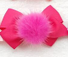Djevojka 2,5 inčni krzneni pompon Mašnice za kosu Koješke Pom pom pokrivala za glavu slatki pomponi Ukosnice za kosu dodaci Ukosnice 1 par GR104