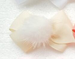 Djevojka 2,5 inčni krzneni pompon Mašnice za kosu Koješke Pom pom pokrivala za glavu slatki pomponi Ukosnice za kosu dodaci Ukosnice 1 par GR104