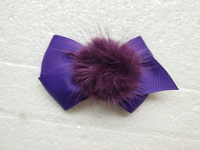 Djevojka 2,5 inčni krzneni pompon Mašnice za kosu Koješke Pom pom pokrivala za glavu slatki pomponi Ukosnice za kosu dodaci Ukosnice 1 par GR104