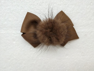 Djevojka 2,5 inčni krzneni pompon Mašnice za kosu Koješke Pom pom pokrivala za glavu slatki pomponi Ukosnice za kosu dodaci Ukosnice 1 par GR104