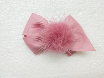 Djevojka 2,5 inčni krzneni pompon Mašnice za kosu Koješke Pom pom pokrivala za glavu slatki pomponi Ukosnice za kosu dodaci Ukosnice 1 par GR104