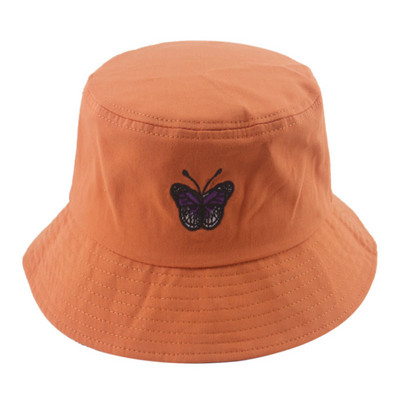 FOXMOTHER New Fashion Pink Butterfly Print Pălării de găleată Femei Şapci de soare Pescar