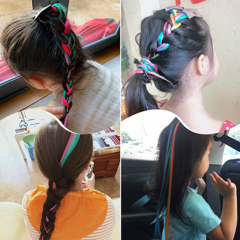 Rainbow Horse Hair Clip Hairpiece Hairpiece Περούκα φουρκέτες Αλογοουρά Εργαλεία πλεξίματος Παιδική κεφαλή Κλιπ μαλλιών Χαριτωμένα αξεσουάρ μαλλιών