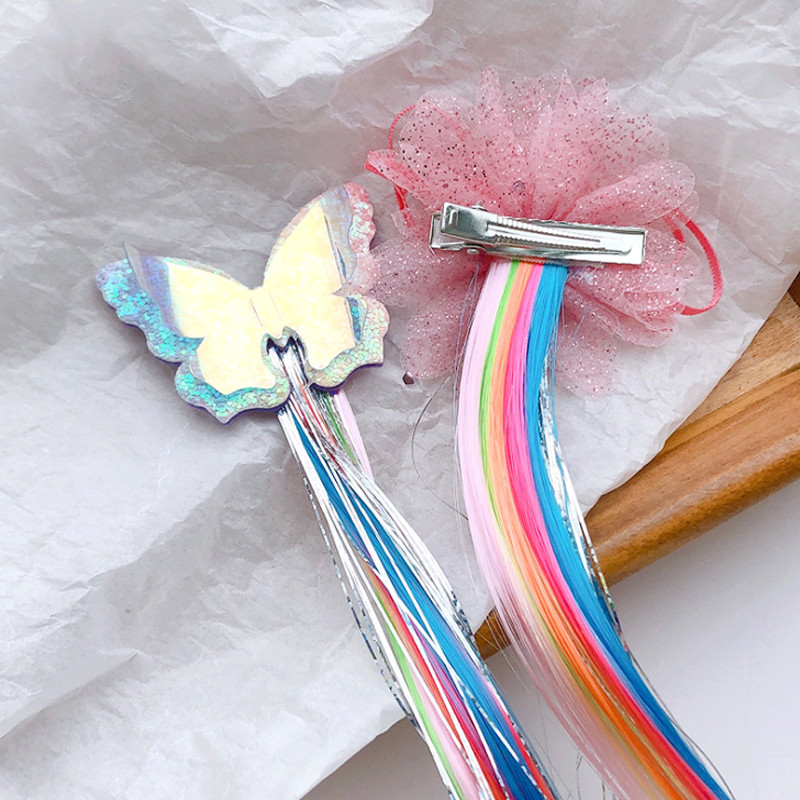 Rainbow Horse Girls Hajcsat Hajdarab Paróka Hajtűk Zsurló Kötőeszközök Gyerekfejdísz Hajcsat Aranyos Hajkiegészítők