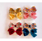 ncmama 2Pcs/lot Baršunasta mašna kopča za kosu Djevojačke leptir mašne Ukosnice korejske visokokvalitetne mašne kopča za kosu Modni dodaci za kosu