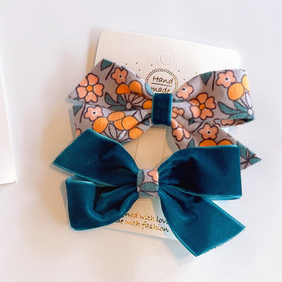 ncmama 2Pcs/lot Baršunasta mašna kopča za kosu Djevojačke leptir mašne Ukosnice korejske visokokvalitetne mašne kopča za kosu Modni dodaci za kosu