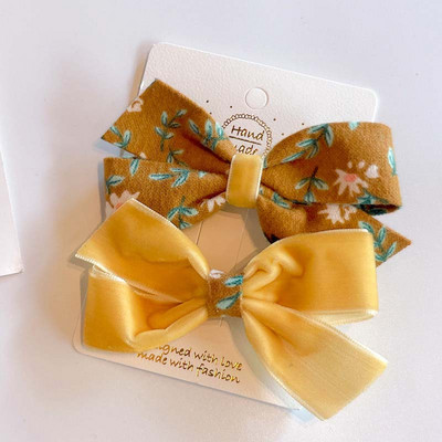 ncmama 2Pcs/lot Baršunasta mašna kopča za kosu Djevojačke leptir mašne Ukosnice korejske visokokvalitetne mašne kopča za kosu Modni dodaci za kosu