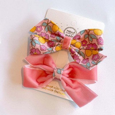 ncmama 2Pcs/lot Baršunasta mašna kopča za kosu Djevojačke leptir mašne Ukosnice korejske visokokvalitetne mašne kopča za kosu Modni dodaci za kosu