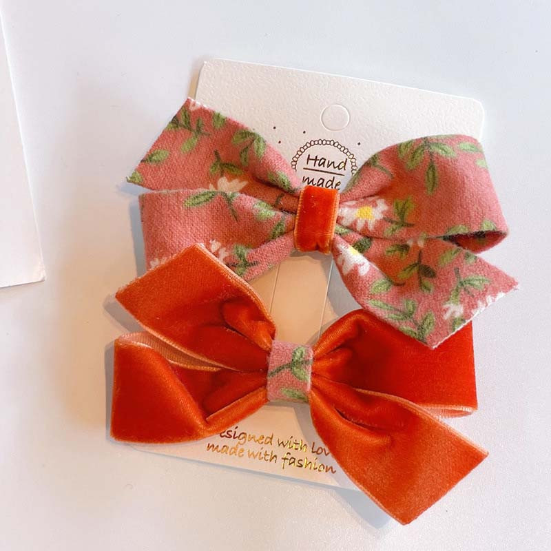 ncmama 2Pcs/lot Baršunasta mašna kopča za kosu Djevojačke leptir mašne Ukosnice korejske visokokvalitetne mašne kopča za kosu Modni dodaci za kosu