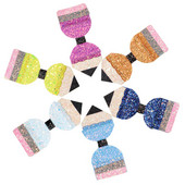 Povratak u školu 4,5'' pencil mašne za kosu za djevojčice Svjetlucave kopče za kosu Modne sjajne kopče za kosu Ukosnice za zabavu Dječji dodaci za kosu