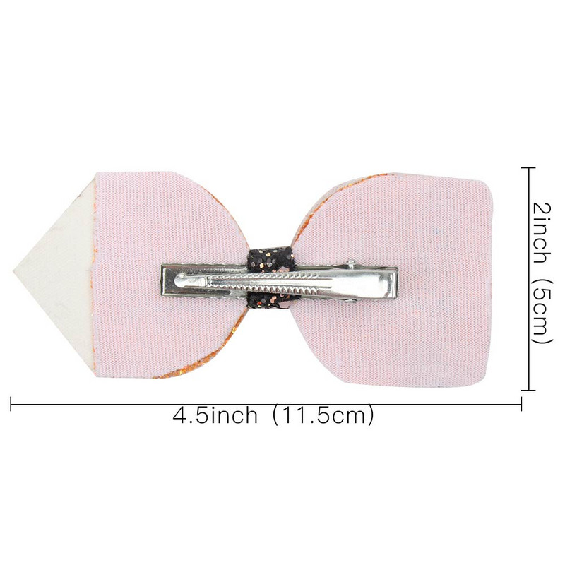 Povratak u školu 4,5'' pencil mašne za kosu za djevojčice Svjetlucave kopče za kosu Modne sjajne kopče za kosu Ukosnice za zabavu Dječji dodaci za kosu