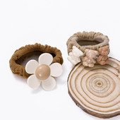 Bandă de păr cu ursuleț drăguț din desene animate Bandă de păr cu fundă Bentite pentru fete Banda elastică pentru cap cu flori de zi cu flori Accesorii de păr pentru copii Ornament