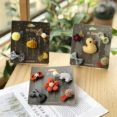 Desene animate noi Mini agrafe de păr din pânză, lucrate manual, Copii cu păr mic Accesorii de păr pentru fete nou-născute Agrafe de păr pentru bebeluși J158