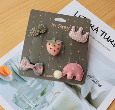 Desene animate noi Mini agrafe de păr din pânză, lucrate manual, Copii cu păr mic Accesorii de păr pentru fete nou-născute Agrafe de păr pentru bebeluși J158