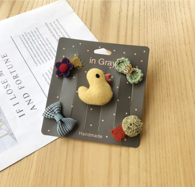 Desene animate noi Mini agrafe de păr din pânză, lucrate manual, Copii cu păr mic Accesorii de păr pentru fete nou-născute Agrafe de păr pentru bebeluși J158