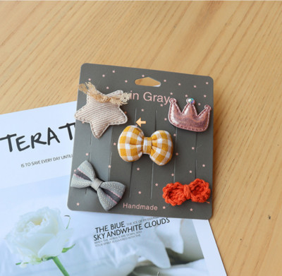 Desene animate noi Mini agrafe de păr din pânză, lucrate manual, Copii cu păr mic Accesorii de păr pentru fete nou-născute Agrafe de păr pentru bebeluși J158