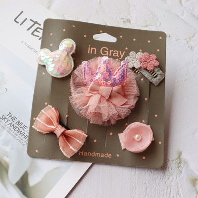 Desene animate noi Mini agrafe de păr din pânză, lucrate manual, Copii cu păr mic Accesorii de păr pentru fete nou-născute Agrafe de păr pentru bebeluși J158