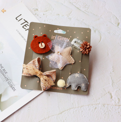 Desene animate noi Mini agrafe de păr din pânză, lucrate manual, Copii cu păr mic Accesorii de păr pentru fete nou-născute Agrafe de păr pentru bebeluși J158