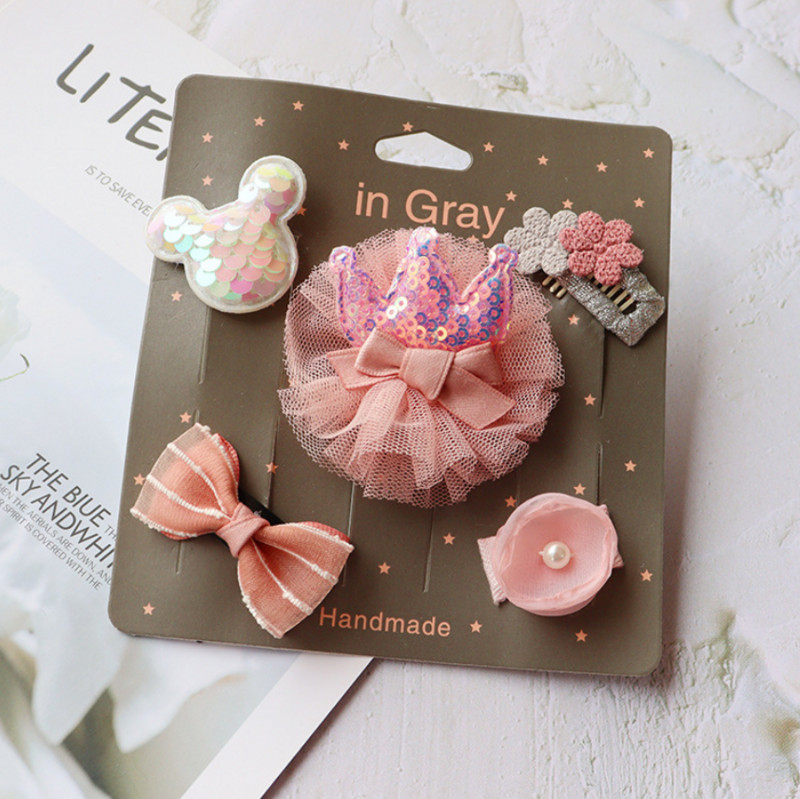 Desene animate noi Mini agrafe de păr din pânză, lucrate manual, Copii cu păr mic Accesorii de păr pentru fete nou-născute Agrafe de păr pentru bebeluși J158