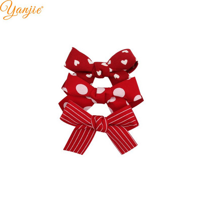 1 set 2022, novi dolazak, 3" karirana točkasta frizura, vezana mornarska mašna, ukosnica, ručno izrađeni sitni dodaci za kosu za djevojčice, kopča za pokrivala za glavu