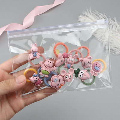 10kom/lot Dodaci za kosu za djevojčice Crtić Voće Životinja Elastična gumica za kosu Dječje cvijeće Gumice Mali prsten za kosu Pokrivalo