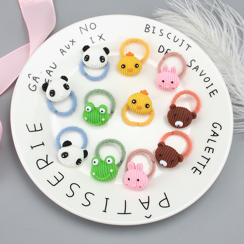 10kom/lot Dodaci za kosu za djevojčice Crtić Voće Životinja Elastična gumica za kosu Dječje cvijeće Gumice Mali prsten za kosu Pokrivalo