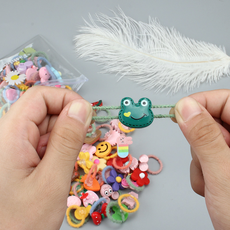 10kom/lot Dodaci za kosu za djevojčice Crtić Voće Životinja Elastična gumica za kosu Dječje cvijeće Gumice Mali prsten za kosu Pokrivalo