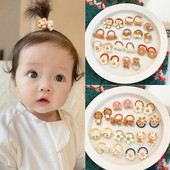 20Pcs/set Kawaii Cartoon Medvjed Gumice za kosu Sweet Girls Elastična gumica Pokrivala za glavu Cvjetna mašna Dječji ukrasi za kosu Ukrasi