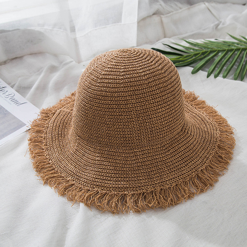 Pălărie de soare de vară Pălării Panama pentru femei Pălării de soare de plajă cu boruri largi Pălărie de soare cu vizor solidă Şapcă de paie Pălărie de găleată pentru femei