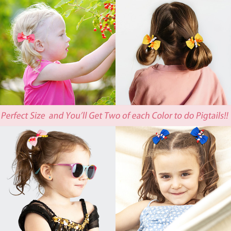 30 de buc Panglică Grosgrain Funcții de păr Legături de păr elastice Suporturi de benzi de păr Accesorii de păr pentru fetițe Sugari Copii mici