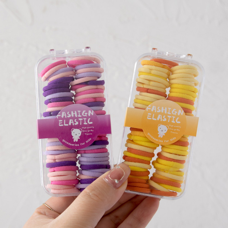 Krabička pre bábätká, cukríkovo farebné, roztomilé vlasové pásky pre deti, krásne gumičky do vlasov, nebolí ich gumička do vlasov, doplnky
