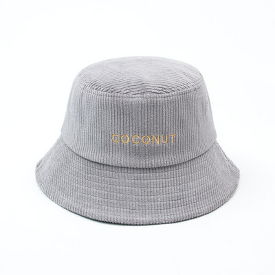 COKK Bucket Καπέλο Γυναικείο Αντρικό Κοτλέ Ψαρά Καπέλο Ρετρό μόδα Φθινοπωρινά χειμερινά καπέλα Flat Bob Gorro Hip Hop K Pop Panama Κορεάτικο
