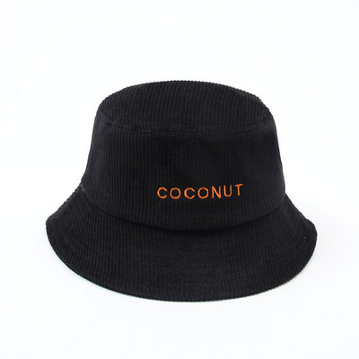 COKK Bucket Καπέλο Γυναικείο Αντρικό Κοτλέ Ψαρά Καπέλο Ρετρό μόδα Φθινοπωρινά χειμερινά καπέλα Flat Bob Gorro Hip Hop K Pop Panama Κορεάτικο