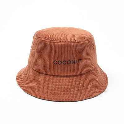 COKK Bucket Καπέλο Γυναικείο Αντρικό Κοτλέ Ψαρά Καπέλο Ρετρό μόδα Φθινοπωρινά χειμερινά καπέλα Flat Bob Gorro Hip Hop K Pop Panama Κορεάτικο