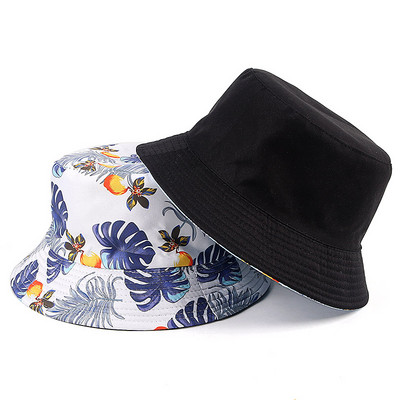 Unisex Panama Bob Chapeau Bucket Hat Naiste Kahepoolne Harajuku Suvi 2023 Kalurimütsid Lilletrükis Hip Hop Fishing Päikesemütsi