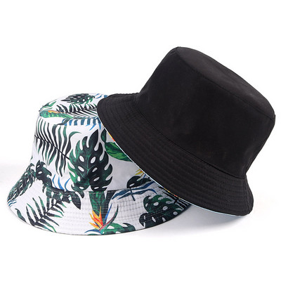 Pălărie unisex Panama Bob Chapeau găleată femei Harajuku cu două fețe, vara 2023, pălării de pescar, șapcă de soare hip hop cu imprimeu floral