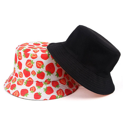 Pălărie unisex Panama Bob Chapeau găleată femei Harajuku cu două fețe, vara 2023, pălării de pescar, șapcă de soare hip hop cu imprimeu floral