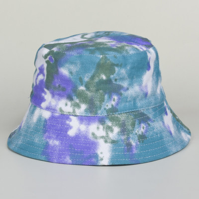 Tie-Dye ribarski šešir s grafitima i postupnim promjenama, dvostrani šešir za umivaonik, šešir sa šiltom za zaštitu od sunca za prekogranična putovanja