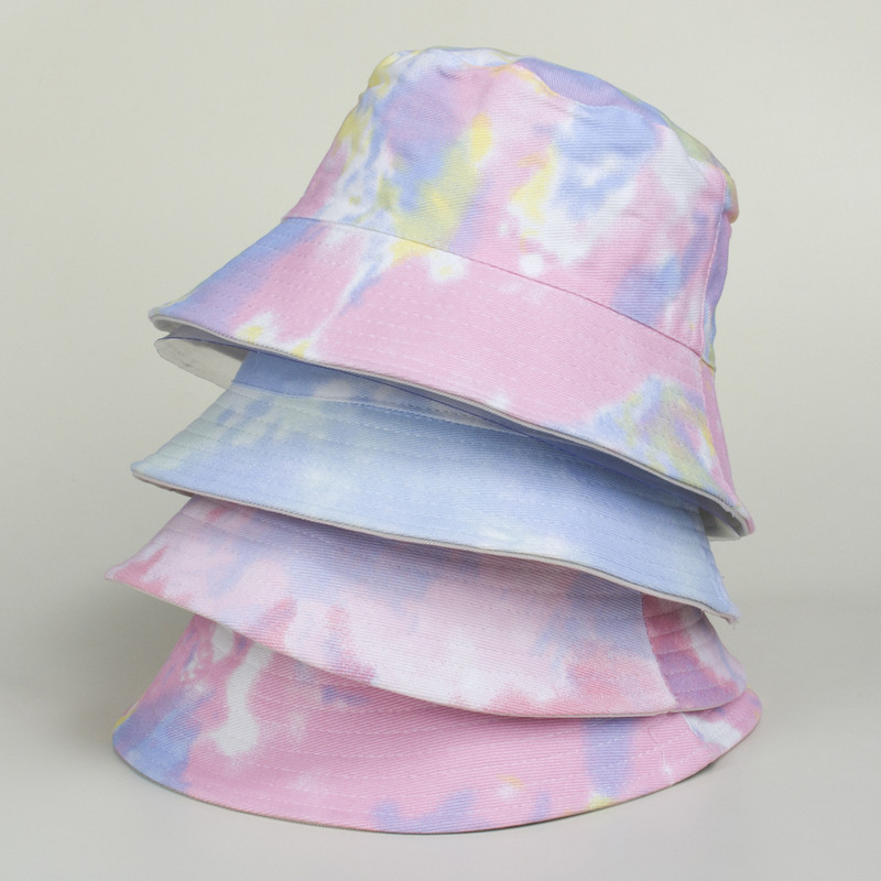 Tie-Dye ribarski šešir s grafitima i postupnim promjenama, dvostrani šešir za umivaonik, šešir sa šiltom za zaštitu od sunca za prekogranična putovanja