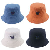 Korejske žene Muškarci Ljetni šešir s vezom leptira Kratki obodi za zaštitu od sunca Harajuku Hip Hop Panama Fisherman Kapa