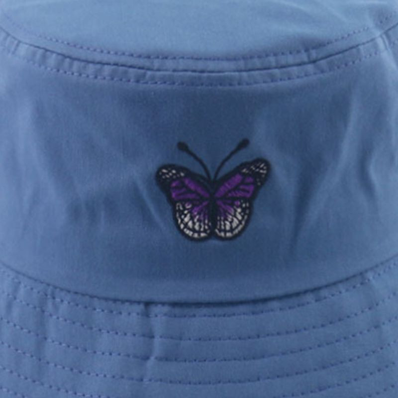 Korejske žene Muškarci Ljetni šešir s vezom leptira Kratki obodi za zaštitu od sunca Harajuku Hip Hop Panama Fisherman Kapa