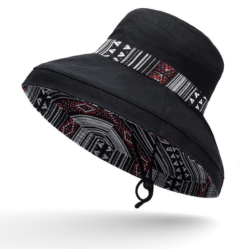 Novi uniseks šeširi za sunce Ženski ljetni dvostrani šešir s kantom Djevojka Čiste boje Panama fedore Šeširi za vanjske ribolovce Kapa za umivaonik