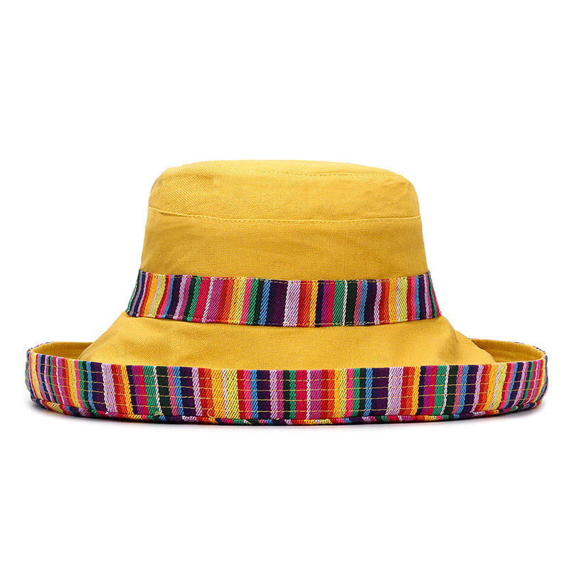 Novi uniseks šeširi za sunce Ženski ljetni dvostrani šešir s kantom Djevojka Čiste boje Panama fedore Šeširi za vanjske ribolovce Kapa za umivaonik