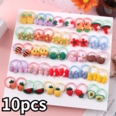 10 bucăți/set benzi de păr cu animale drăguțe din desene animate, benzi elastice din cauciuc pentru fete, accesorii pentru păr, ornamente pentru bentita pentru copii, cadou 2022