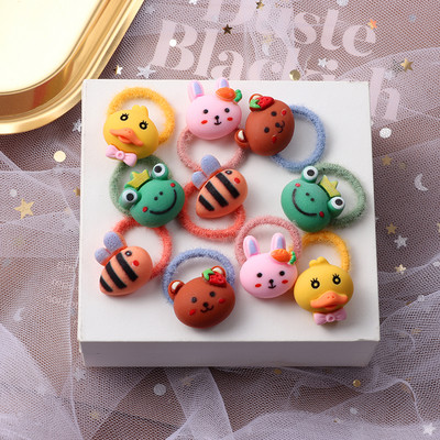 10 bucăți/set benzi de păr cu animale drăguțe din desene animate, benzi elastice din cauciuc pentru fete, accesorii pentru păr, ornamente pentru bentita pentru copii, cadou 2022