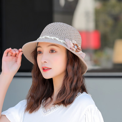 2021, noua vară, solidă, cu adâncime, pălării de paie, respirabile, pentru femei, accesorii cu flori, șapci de soare pentru plajă de vară